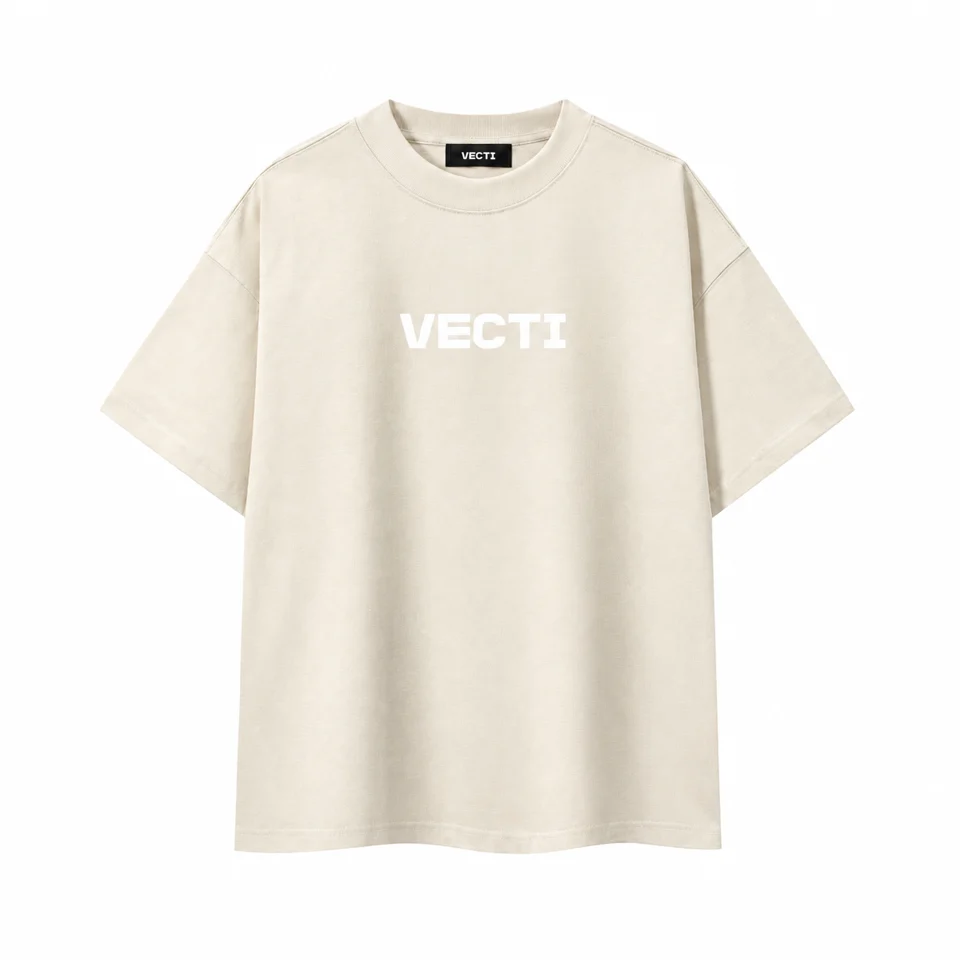 VECTI T-Shirt — Ivory — flat lay front view
